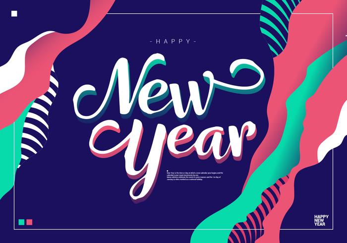 Happy New Year Background Vector Illustration