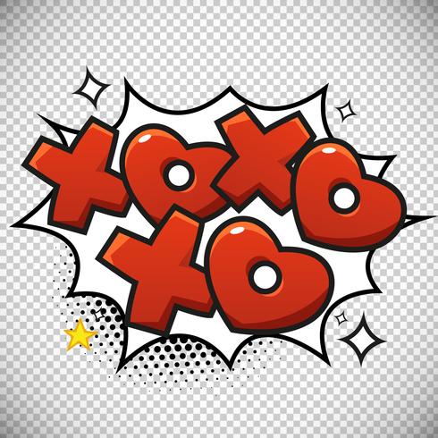 Xoxo Bubble Design vector