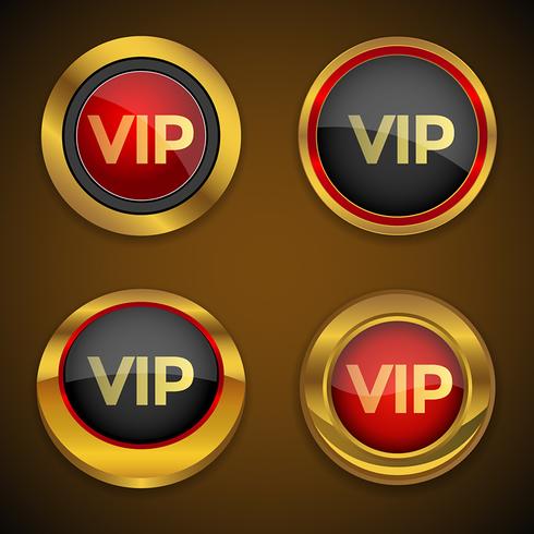 Vip Gold Icon Button vector