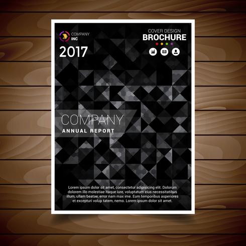 Black Triangle Abstract Brochure Design Template vector