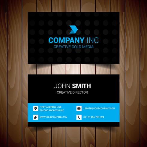 Blue Creative And Clean Business Card vector