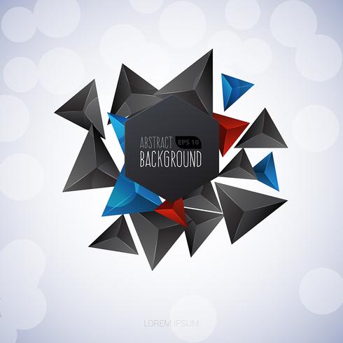 Red Black And Blue Triangle Abstract Background vector