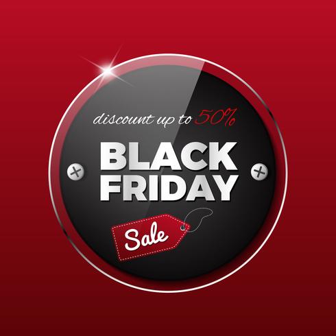 Black Friday Sale On Red Background vector
