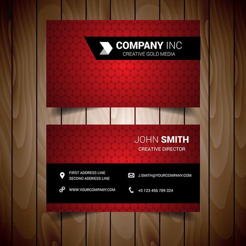 Light Red Business Card vector