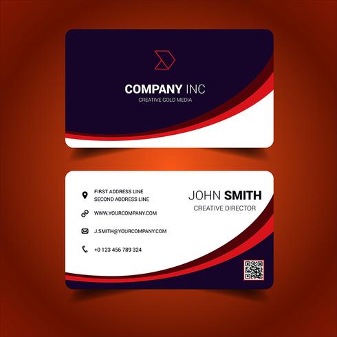 Curved Business Card vector