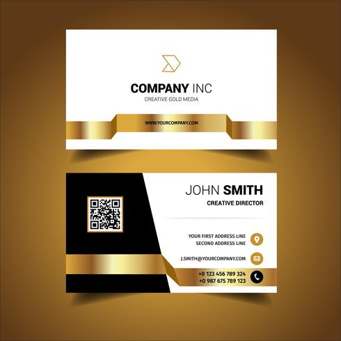 Black And Gold Light Business Card vector