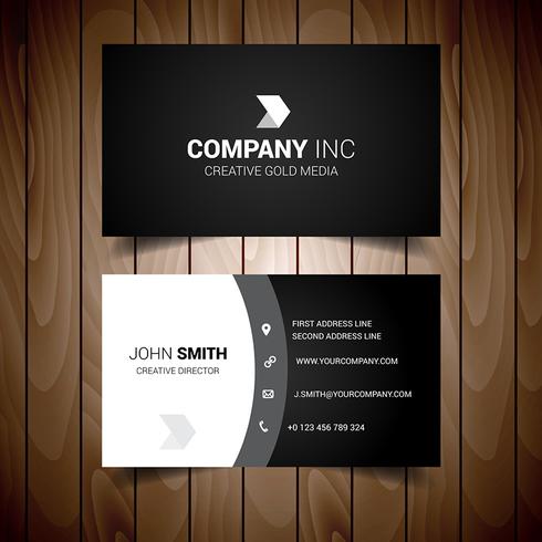 Tarjeta de visita corporativa de Shades Of Gray Solid vector