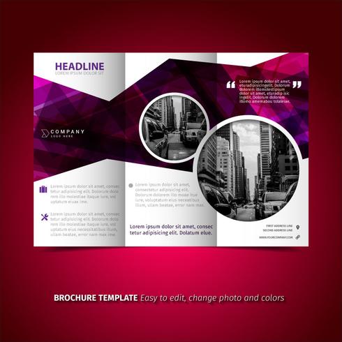 Purple Brochure vector