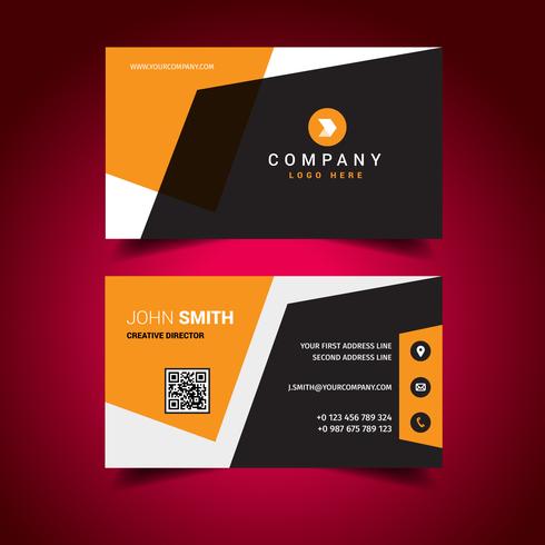 Orange Elegant Business Card vector