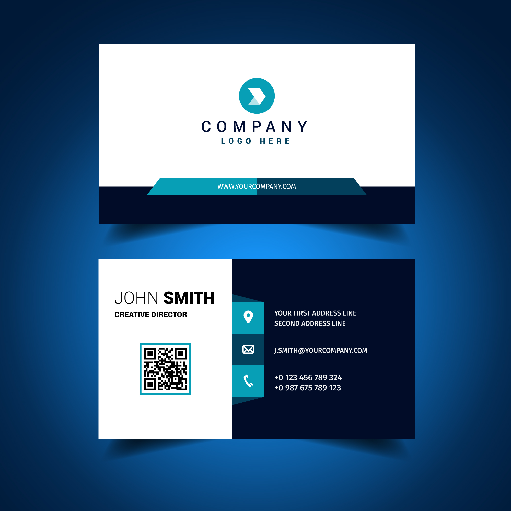 blue business card download free vectors clipart business card blue