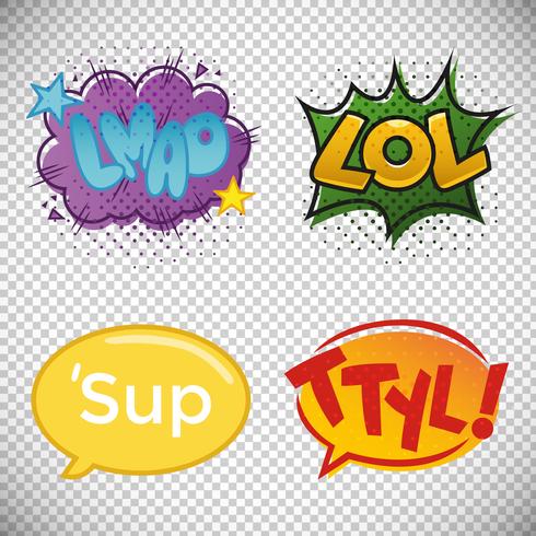 Lol Bubble Design vector