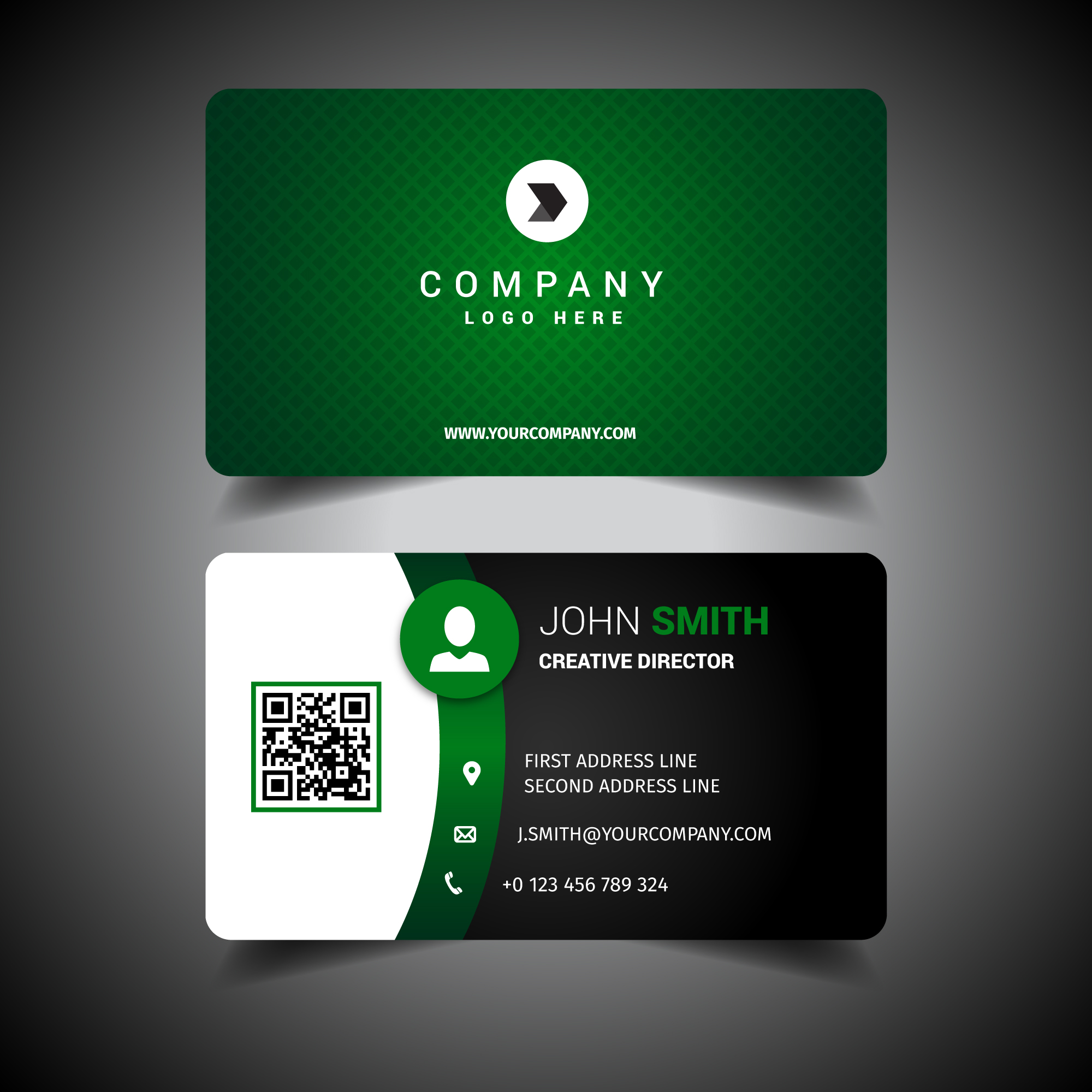 Green Business Card 213015 Vector Art At Vecteezy