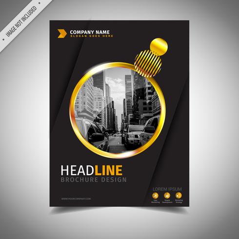 Gold Business Brochure vector