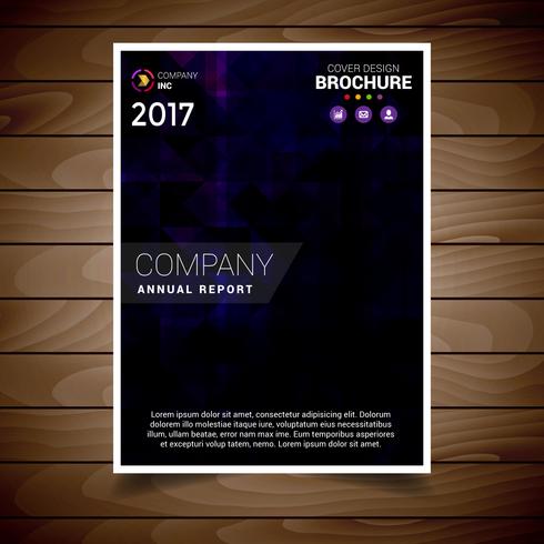 Dark Purple Abstract Brochure Design Template vector