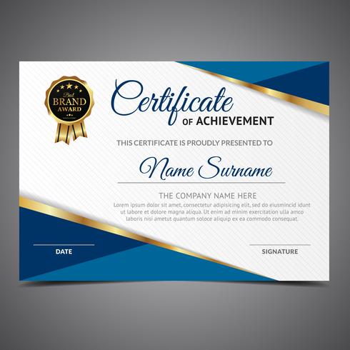 Blue Lined Diploma vector