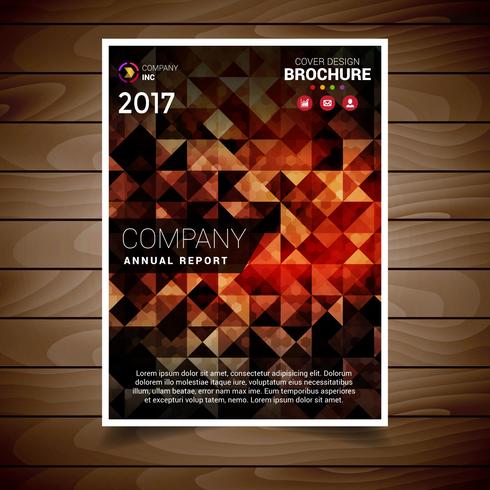 Light Red Abstract Brochure Design Template vector