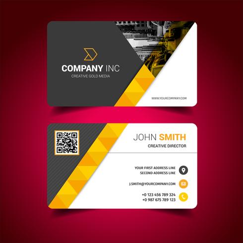 Elegant Yellow Business Card vector