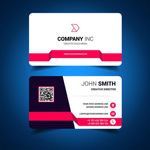 Pink Light Business Card vector