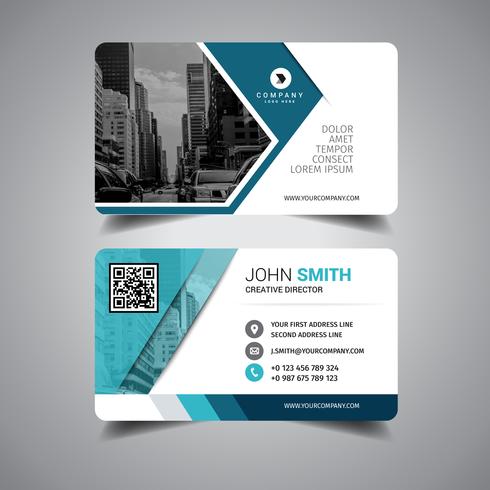 Elegant Blue Business Card vector