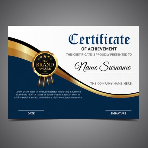 Luxury Diploma Template vector