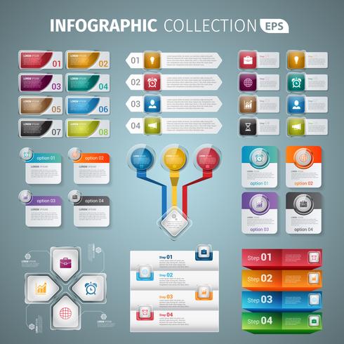 Colección de infografía vector