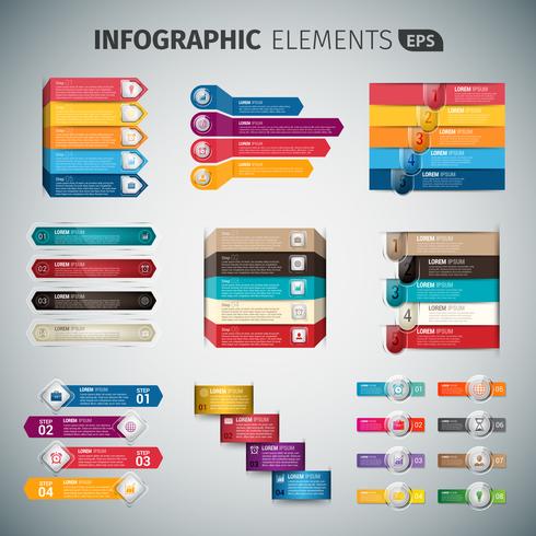 Conjunto de plantillas de infografía vector