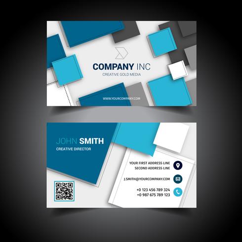 Blue Elegant Business Card vector