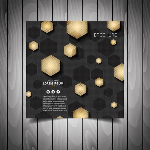 Gold Business Flyer Template vector