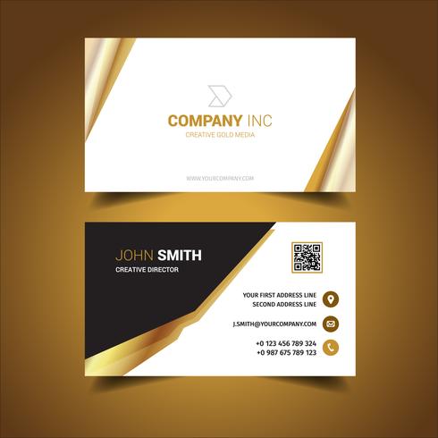 Golden Elegant Business Card vector