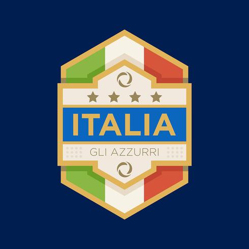 Insignias de fútbol de la Copa Mundial de Italia vector