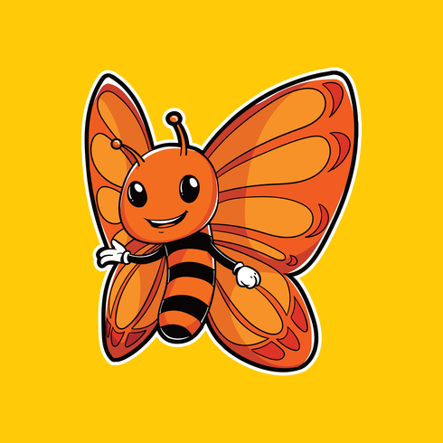 Butterfly Insect Mascot vector