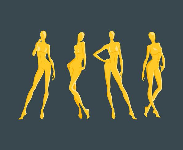 Posed Mannequin Vector Set
