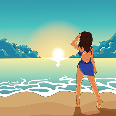 Beach Bum Illustration vector