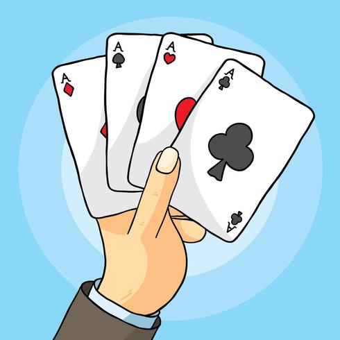 Mano con Vector de Playing Cards