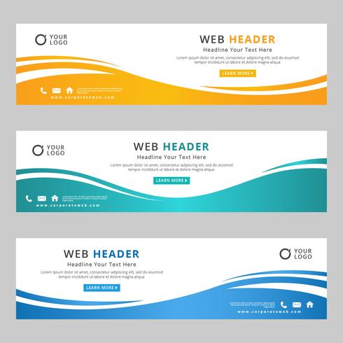 Abstract Corporate Web Header vector