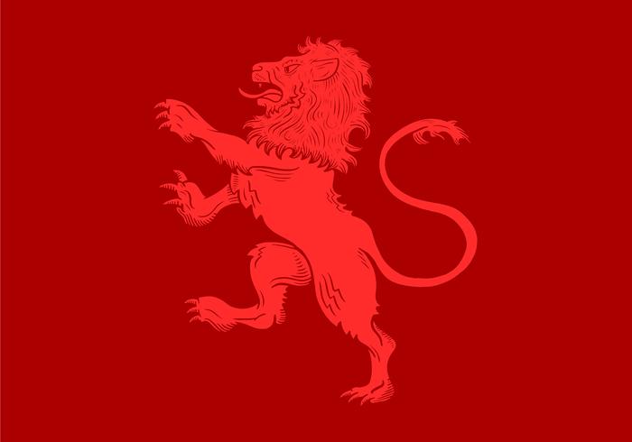 Escudo de armas del león vector