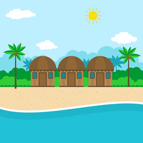 Beach Resort Illustration vector