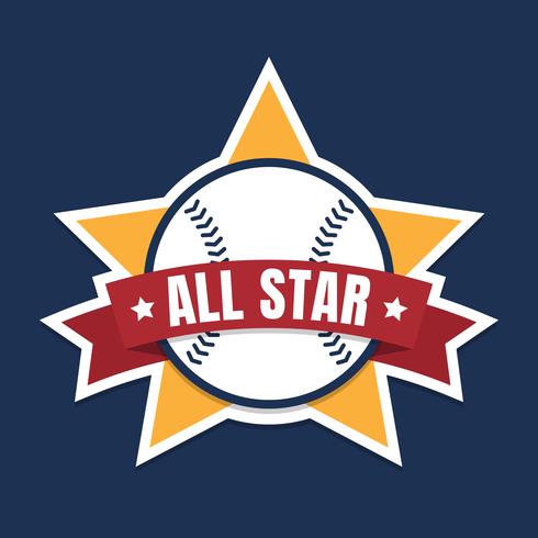 Béisbol o Softball All Star Graphic vector