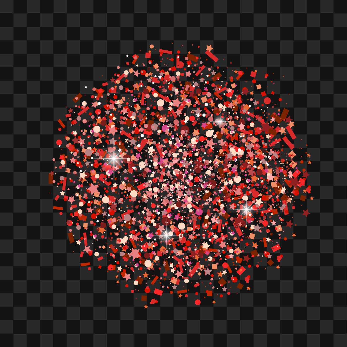 Red Pile of Glitter in a Transparent Background Download
