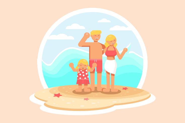 Vector de vacaciones familiares