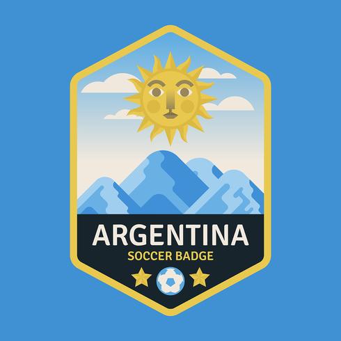 Insignias de fútbol de la copa mundial de argentina vector