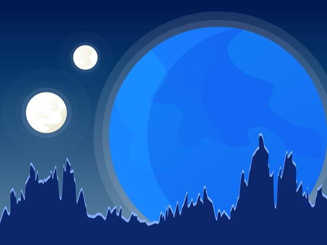 Awesome Moon Spacescape Vectors