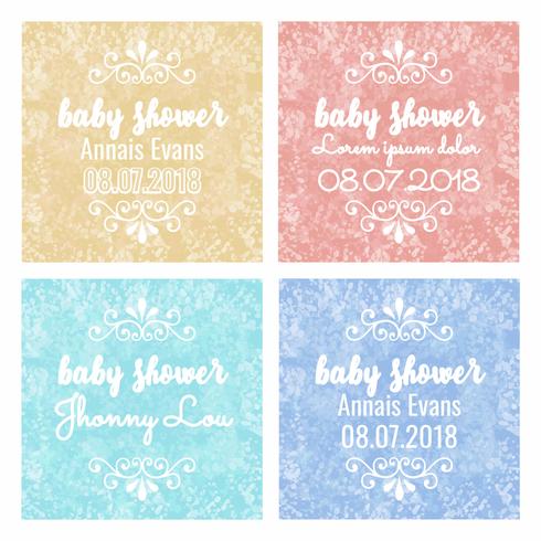 Vector Colorful Baby Shower Backgrounds