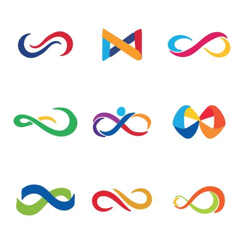 Colorful Infinity Logos vector