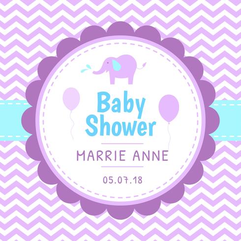 Baby Shower Template Vector