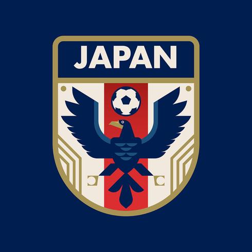 Insignias de fútbol de la Copa Mundial de Japón vector