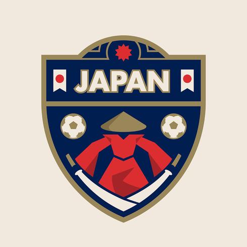 Insignias de fútbol de la Copa Mundial de Japón vector