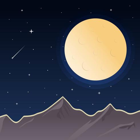 Moon Spacescape Vector