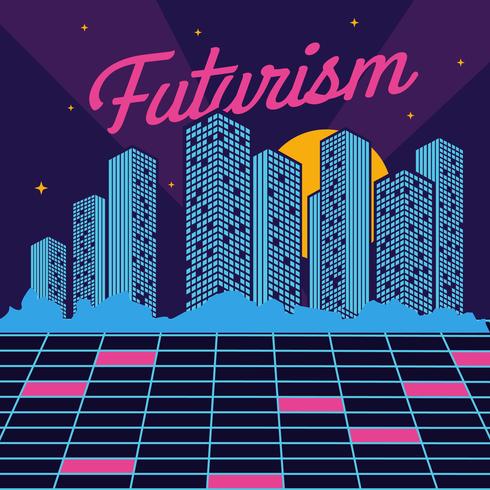 Vector de ciudad futurista