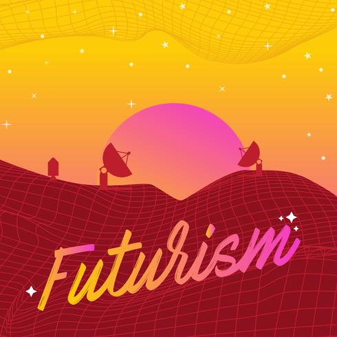 Vector de ciudad futurista